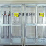 Deposito in acciaio per bombole a gas zincato